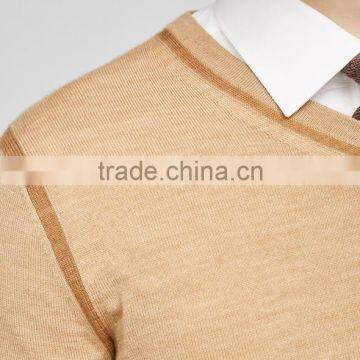 Men's Formal V-neck Plain School Uniform Pullover Sweater With Custom Wholesale photo-4