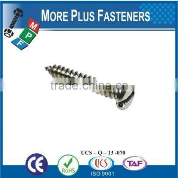 Made in Taiwan ISO 1481A2 Slotted Pan Head Tapping Screws Stainless Steel Cone Point DIN 7971 C photo-4