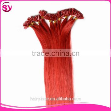 Factory Frice Nail Hair Extension Tangle Free No shedding Brazilian Human Hair Pre bonded U Tip Hair