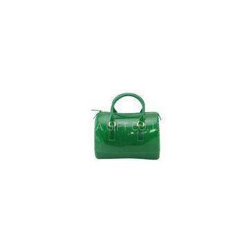 Green Personalised Silicone Handbag / Traving Bag For Girls With Custom Logo