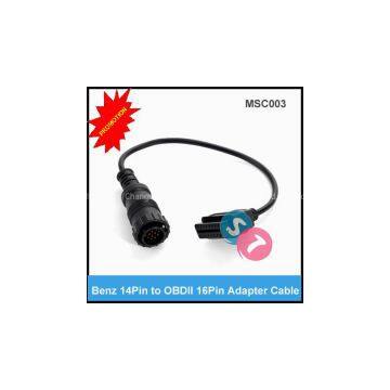 Benz 16Pin Male to OBD2 16Pin Female Diagnostic Adapater Cable