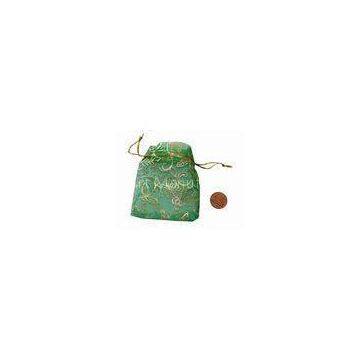 Monogrammed Jewelry Drawstring Pouch Green Organza Pouch For Gifts