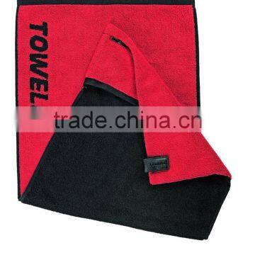 100% Cotton Magnet Strap Zipper Pocket Fitness Towels, Zip Pocket Gym Towels photo-2