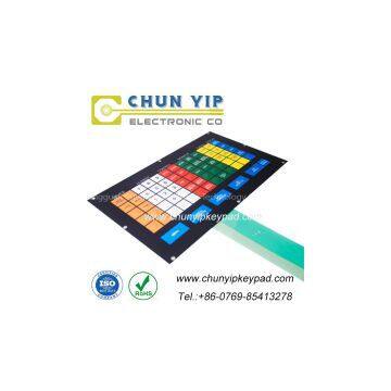 Large keypad embossed buttons membrane switch manufacturer