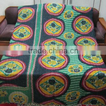 Assorted Mix cotton old vintage sari quilt / throw / blanket Jaipur