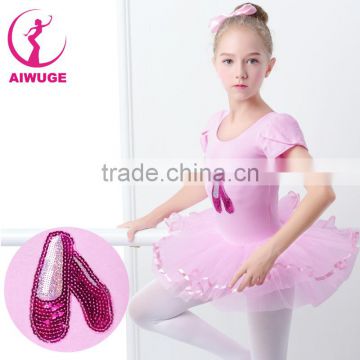 Pink Princess Tutu Dress Pretty Sequins Girls Ballet Tutu Dress