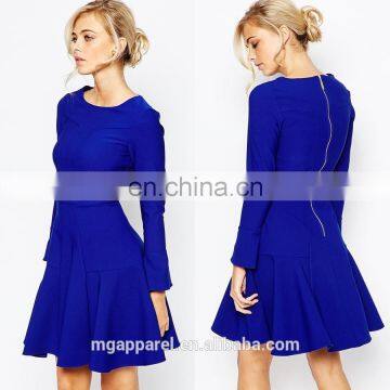 wholesale price Good Quality party Dress With Fluted Sleeve