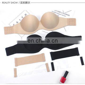 New Fashion Women Bra Sexy 1/2 Cup Seamless Bra Push Up Bralette Half Cup Black A/B/C/D Cup Strapless Invisible Bra Underwear