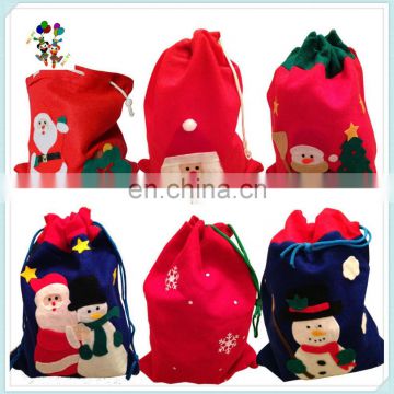 Non Woven Felt Drawstring Christmas Gift Bag Santa Sack HPC-1002