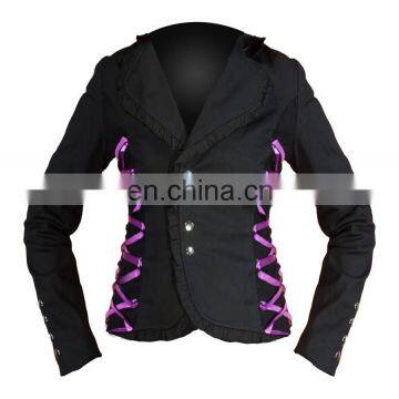 Ladies Black Modern Formal Gothic Jacket Black