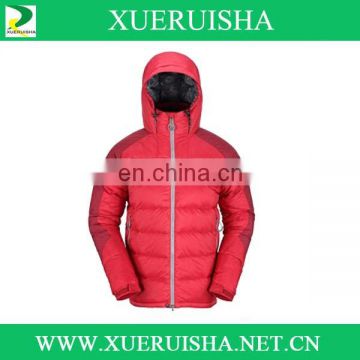 mens fashion in red down jacket for winter wear