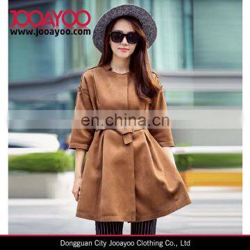 High Quality Wholesale Clothing Suede Leather Fancy Cute Women Winter Coat Japan Style