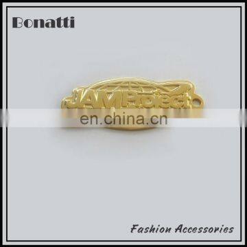 custom gold metal label for souvenir