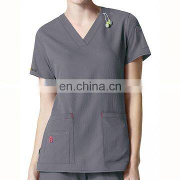 2017 New style Polyester Cotton Nurse Scrub Suit Designs for women