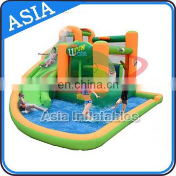 17' Wavy Commercial Inflatable Water Slide with Pool Made of 18 OZ. Pvc Tarpaulin