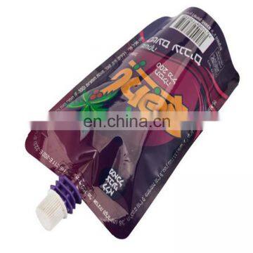 Custom Design Llaminated Plastic Reusable Refillable Liquid Packing Drinks Water Printed Spouted