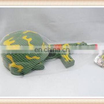 kids plastic camouflage helmet with flint gun toy for sale