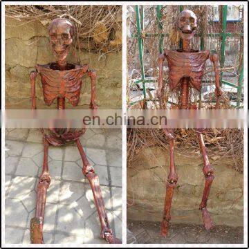 Halloween Skeleton, Halloween Mummification Plastic Full Size Jointed Skeleton