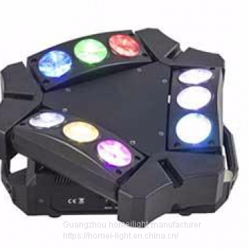 9pcs Rgbw 3 Heads 4in1 Led Moving Head Spider Beam Light photo-2