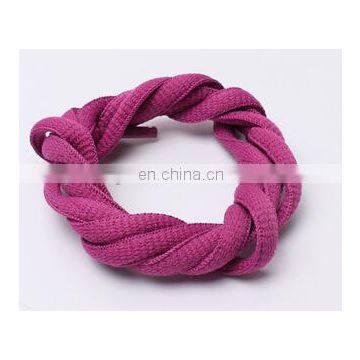 2015 high quality 100cm cotton flat shoelaces for girls