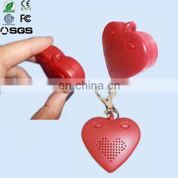 Heart Shaped Pre-recorded Sound Keychain For Promotion Gifts