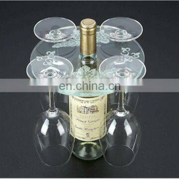 Customized clear acrylic wine glass rack stand wholesale industrial design