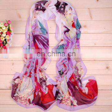 Whloesale Cheap Fashion Polyester Chiffon Scarf photo-2