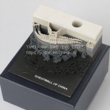 Art Building Block DIY 3D Great Wall Memo Notes Pads Convenience Stickers Papers Card Art Crafts photo-3