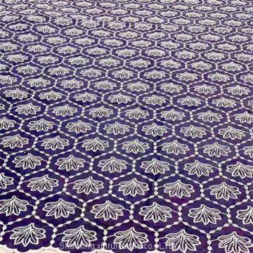 100% white cotton dress fabric embroidered