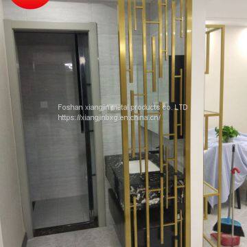 JYFQ0101 Decorative Laser Cut Partition Screen Stainless Steel Indoor Hall Room Divider