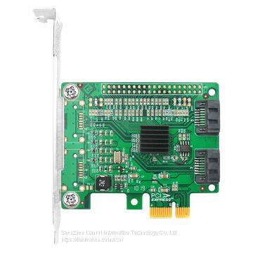 Linkrea 2 Port 6Gb/s PCIe x1 to Internal SATA 3 Expansion Card