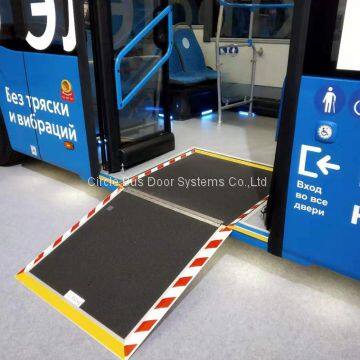 Manual bus and vehicle wheelchair access ramp