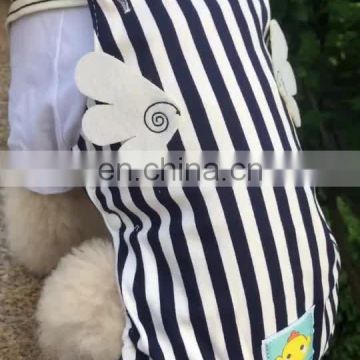 Dog Clothes stripe suspenders poodle wing Flying chickens Pet puppy apparel factory outlet