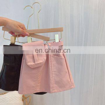 INFANT Toddler Baby Girl Skirts Leather pu Leather Black Pink Fall Kids Skirts Children Clothing Wholesale Boutiques Skirt photo-6
