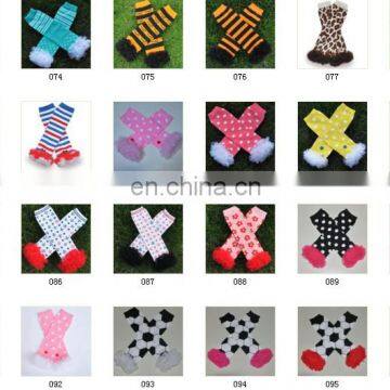 Toddler Chiffon Ruffle Knee Pads Leg Warmers Girls Boutique Lace Ruffle Leggings 118styles for Choose photo-5