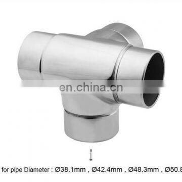 Prime Quality Stainless Steel Handrail Connector 4 Way Corner Union Elbow For Round Railing photo-4
