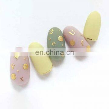 JOYFUL 191-197 Gold and Silver Nail Beauty 3D Ultra-thin Rose Gold English Letter Nail Sticker photo-2