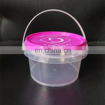 Прозрачные пластиковые банки пищевого качества для мороженого с крышкой photo-2