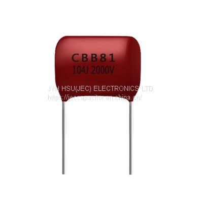 CBB81 104J 2KV thin film capacitor     metallized polypropylene film capacitor    film capacitor wholesale