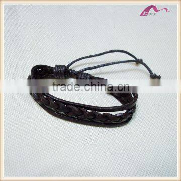 Cheap Wholesale Adjustable Braided Leather Bracelets For Gifts