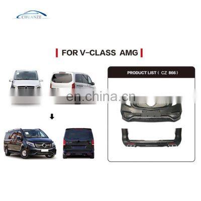 HOT SELLING BODY KIT FOR MERCEDES BENZ V-CLASS AMG FRONT REAR BUMPER GRILLE AUTO SPARE PARTS photo-3