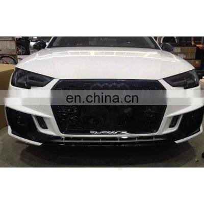 Последний боди-кит (набор элементов внешнего оформления). Передний бампер с обновленным дизайном в стиле RS4 для запчастей автомобиля Audi A4 B9 2016 - 2019 годов photo-5