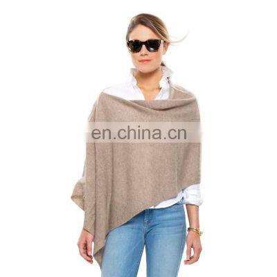 Loose Knit Women Fashion Cashmere Poncho Wrap Pattern Style