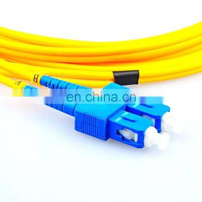 15m SC/apc-sc/upc connector SM9/125 2.0mm duplex dx fiber optic patchcord/jumper