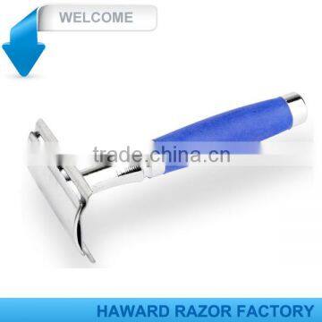 D649 double edge blade metal RUBBER handle safety razor