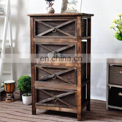 Unfinished Furniture Wicker Side Wooden Rattan Corner Cabinet