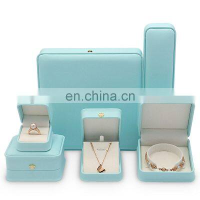 Cheap but High Quality Custom Color Leather Convex Edge Jewelry Box Leather Box Jewelry Packaging Box photo-5