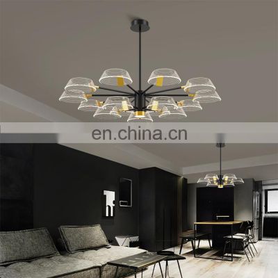 Factory Direct Indoor Fashion Decoration Acrylic LED Living Room Bedroom Modern Chandelier Light