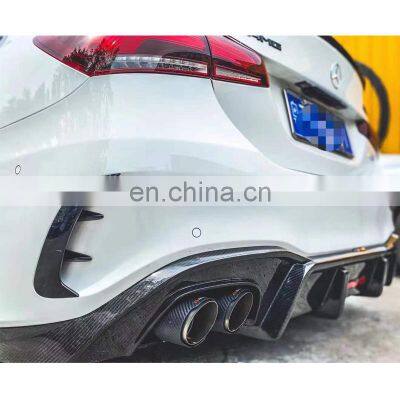 TAKD Brand Carbon Fiber Auto Accessories 3k Twill Carbon Fiber Rear Bumper Canards For BENZ AMG A35 A35L