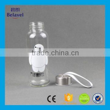 Manufacture sport bottle custom logo printing clear glass 300ml water bottle                        
                                                                                Supplier's Choice